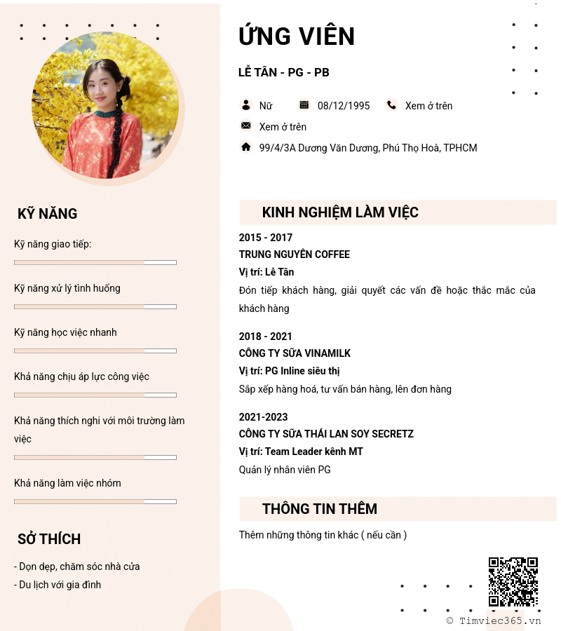 CV ứng viên