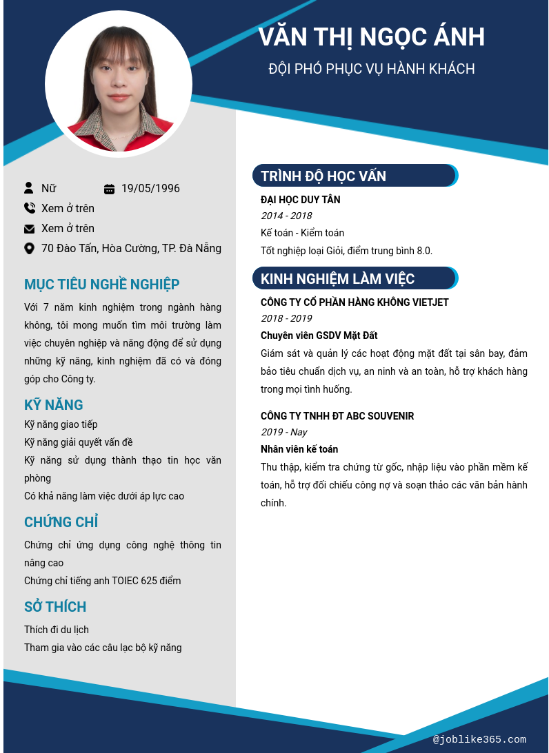 CV ứng viên