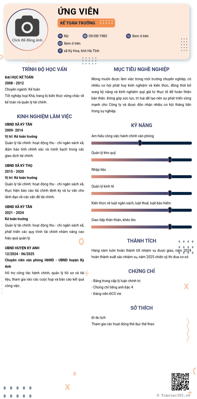 CV ứng viên