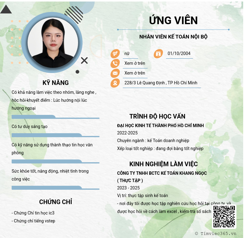 CV ứng viên