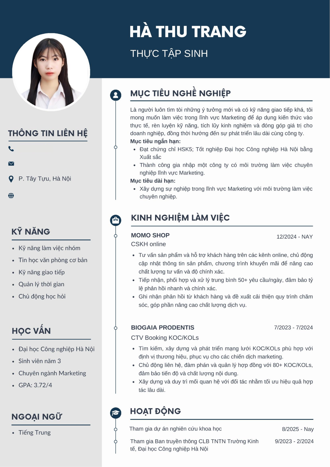 CV ứng viên