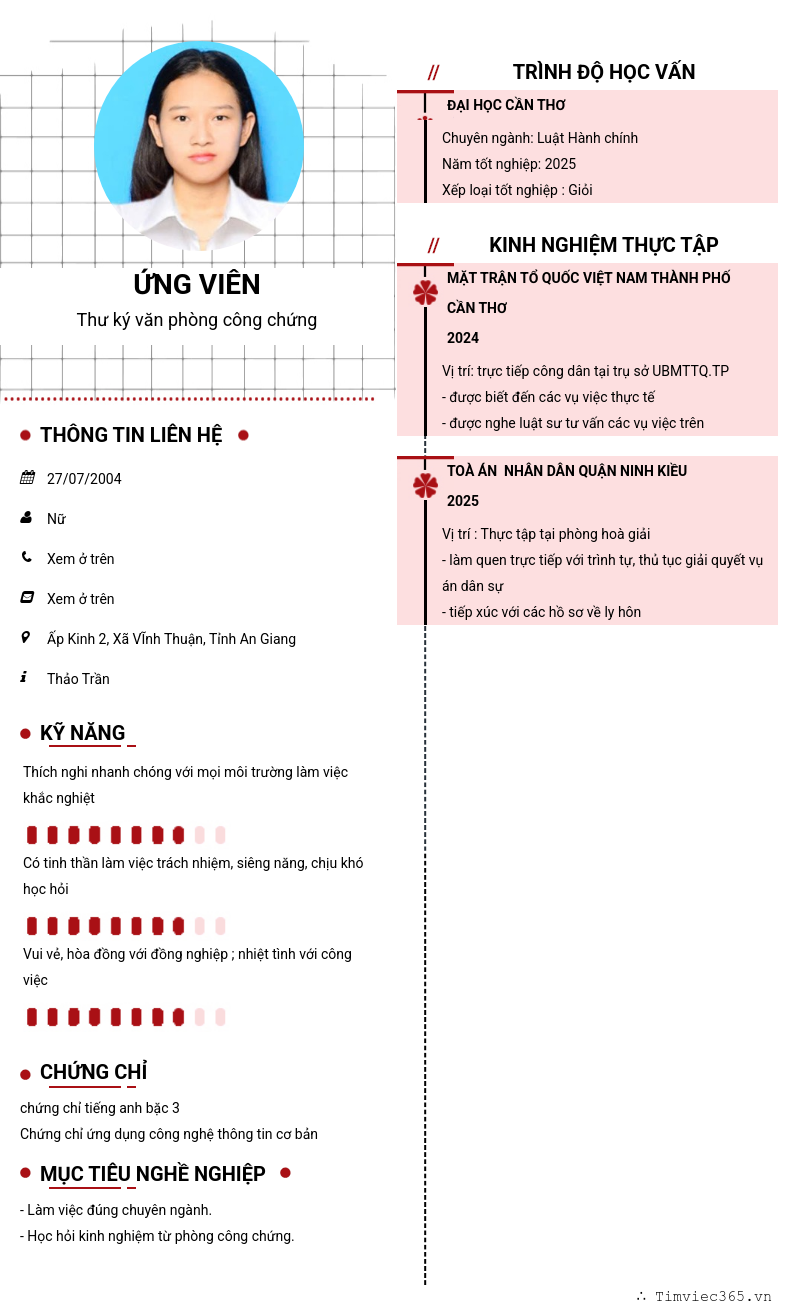 CV ứng viên