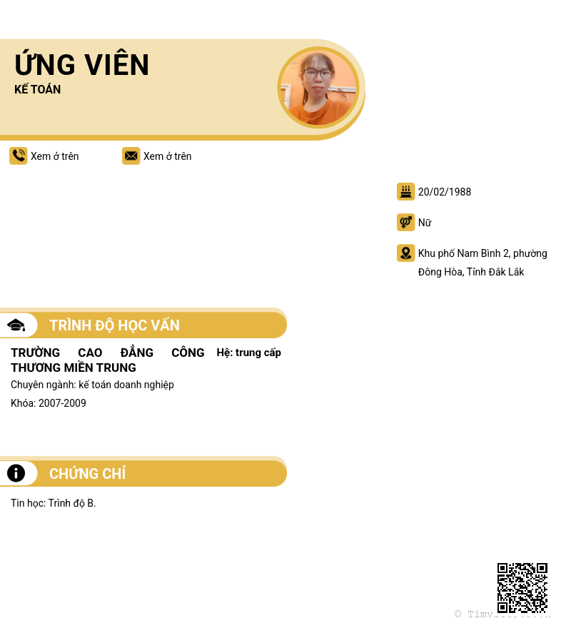 CV ứng viên