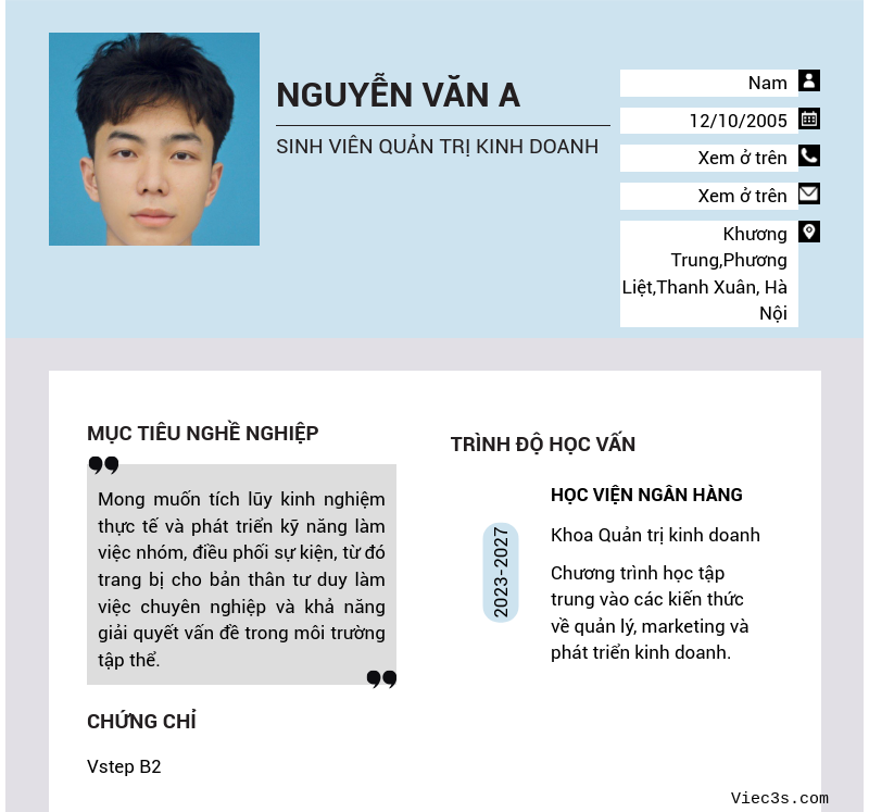 CV ứng viên