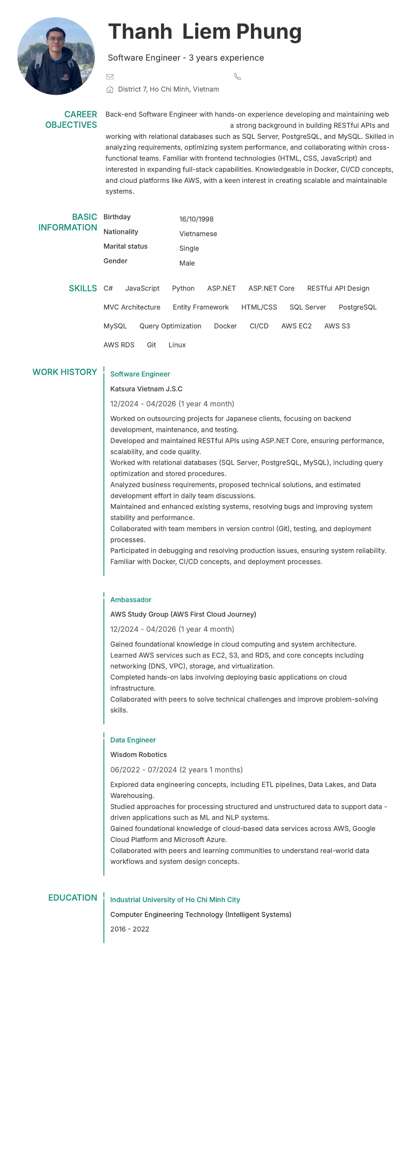CV ứng viên