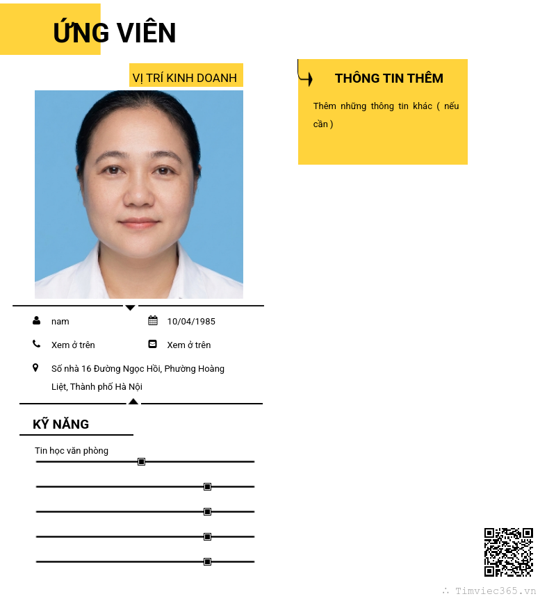 CV ứng viên