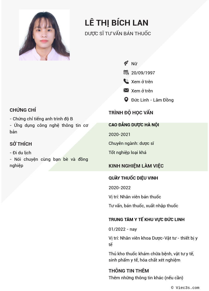 CV ứng viên