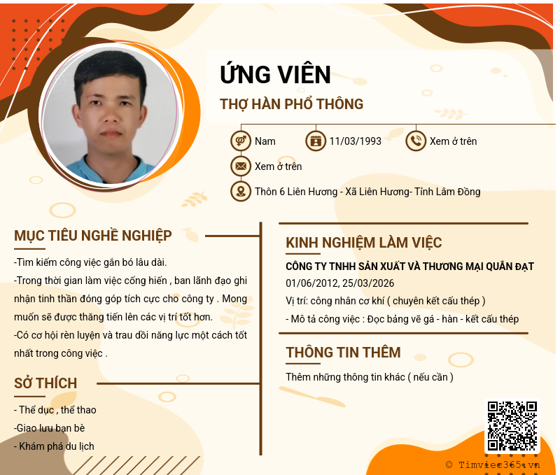 CV ứng viên