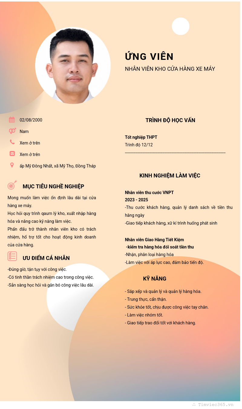 CV ứng viên