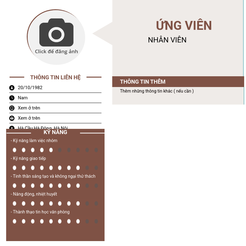 CV ứng viên