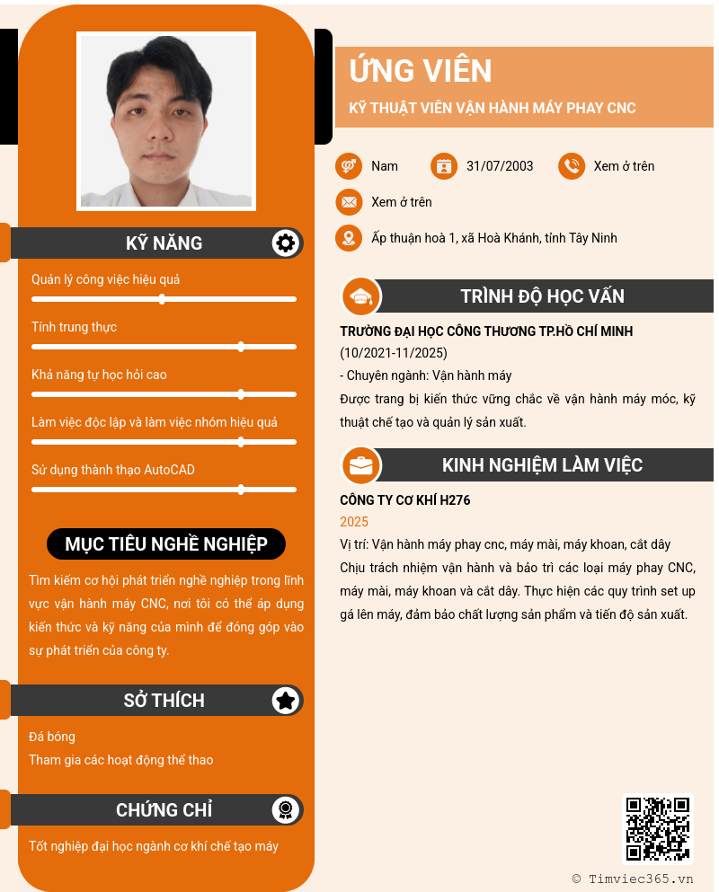 CV ứng viên