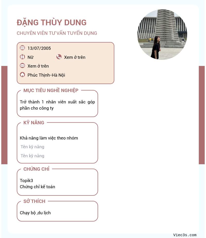 CV ứng viên
