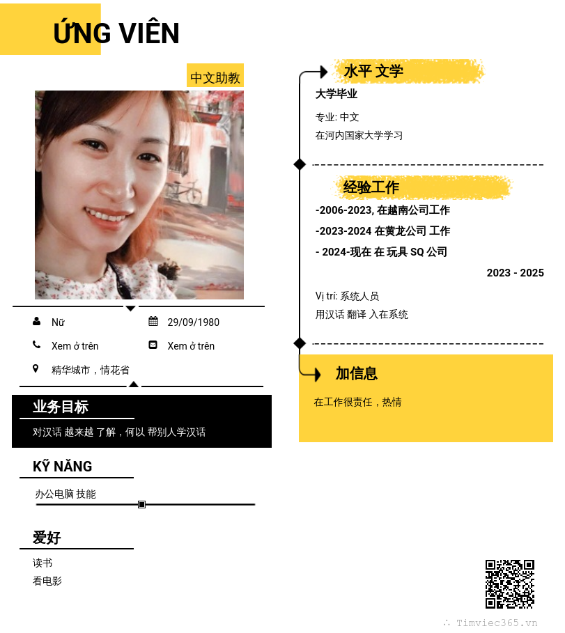 CV ứng viên
