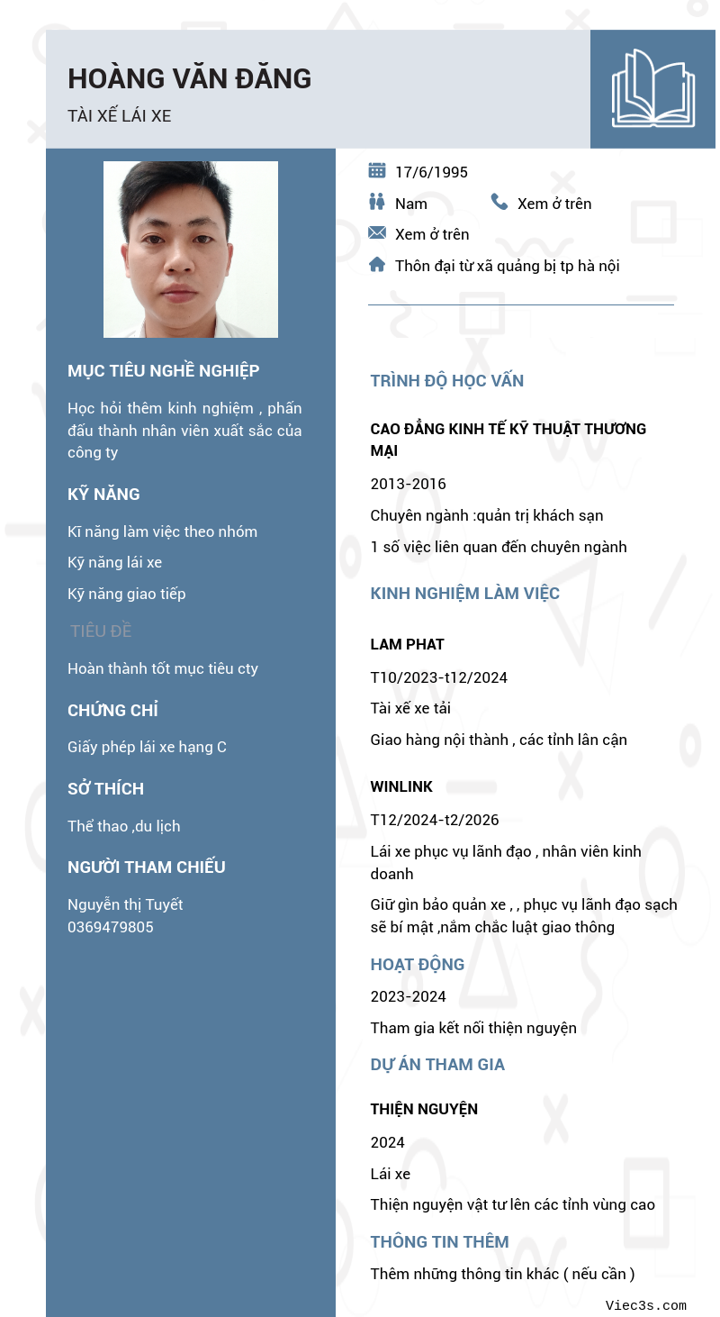 CV ứng viên
