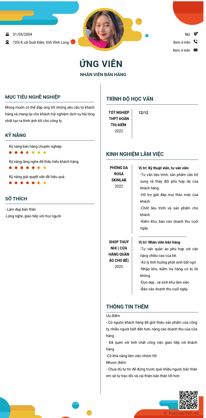 CV ứng viên