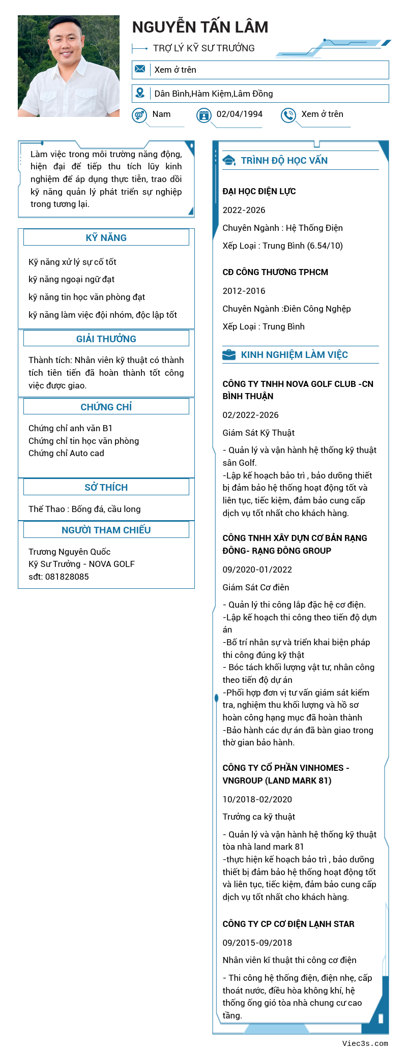 CV ứng viên