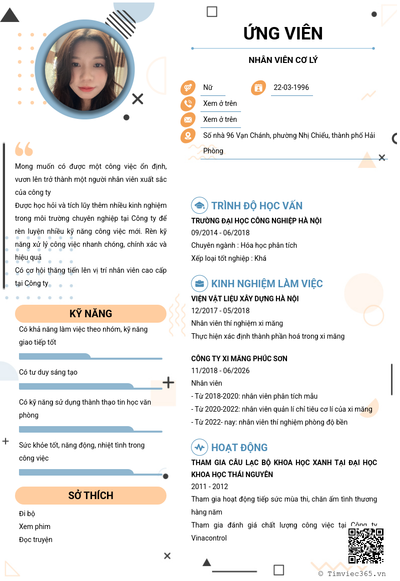 CV ứng viên