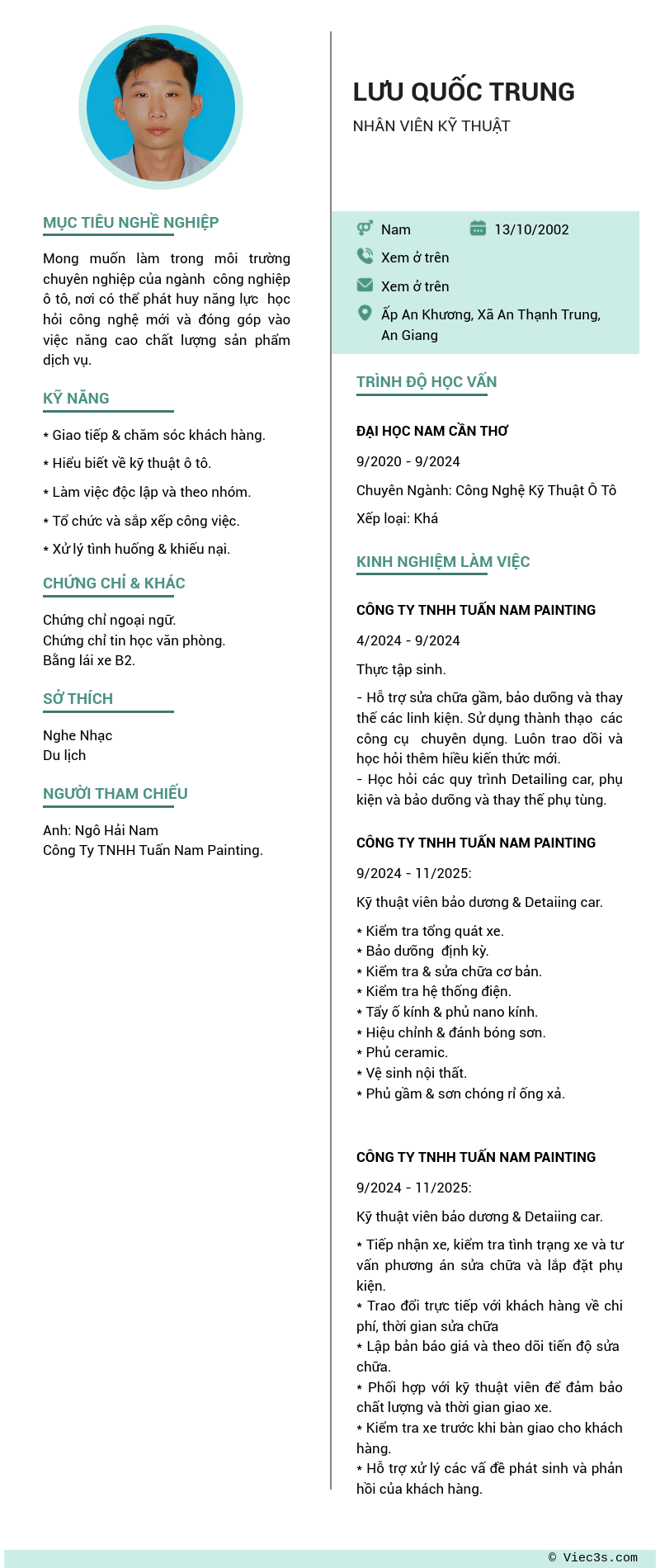 CV ứng viên