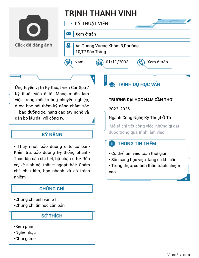 CV ứng viên