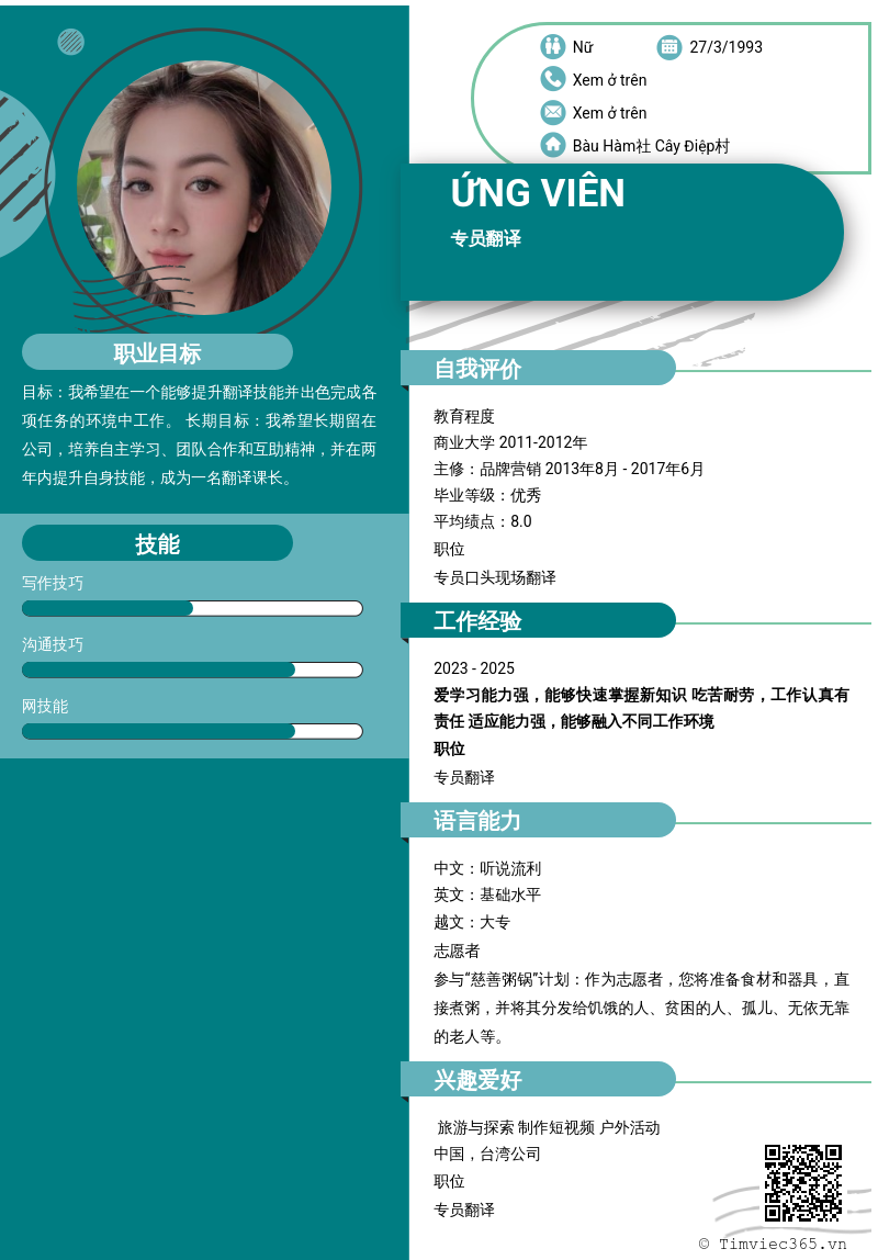 CV ứng viên