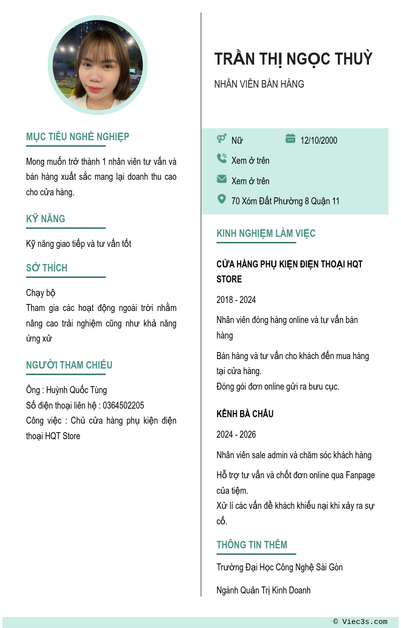 CV ứng viên