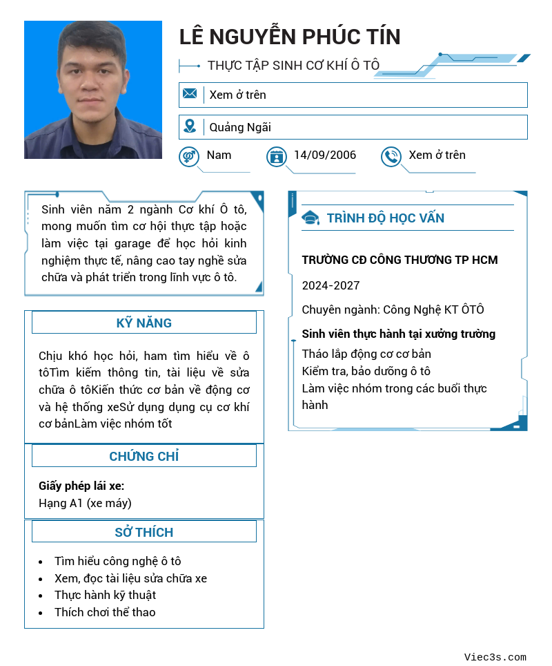 CV ứng viên