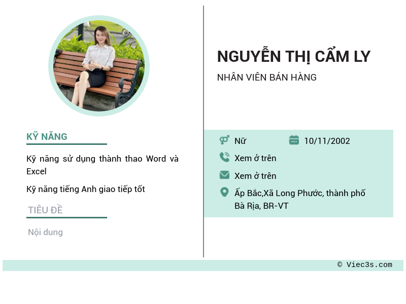 CV ứng viên