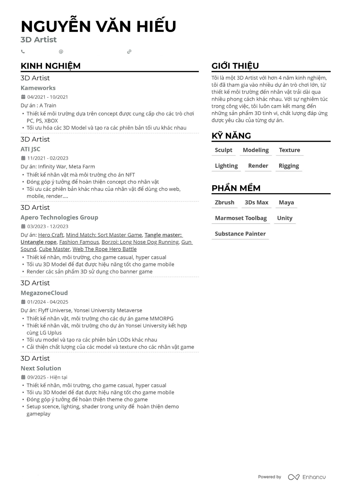 CV ứng viên