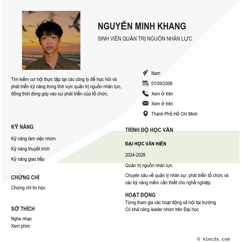 CV ứng viên
