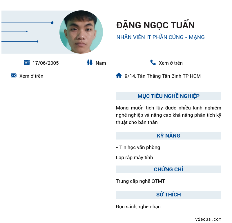 CV ứng viên