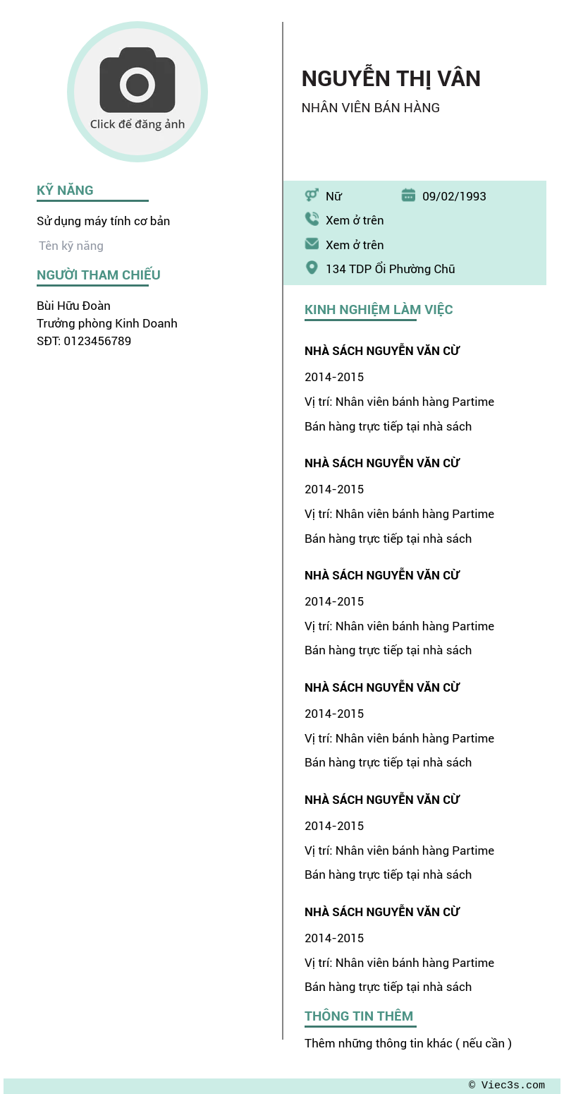 CV ứng viên