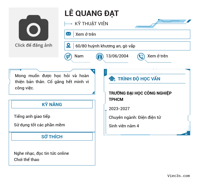 CV ứng viên