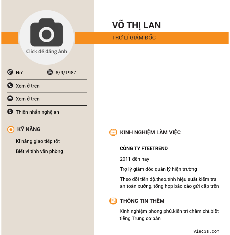 CV ứng viên
