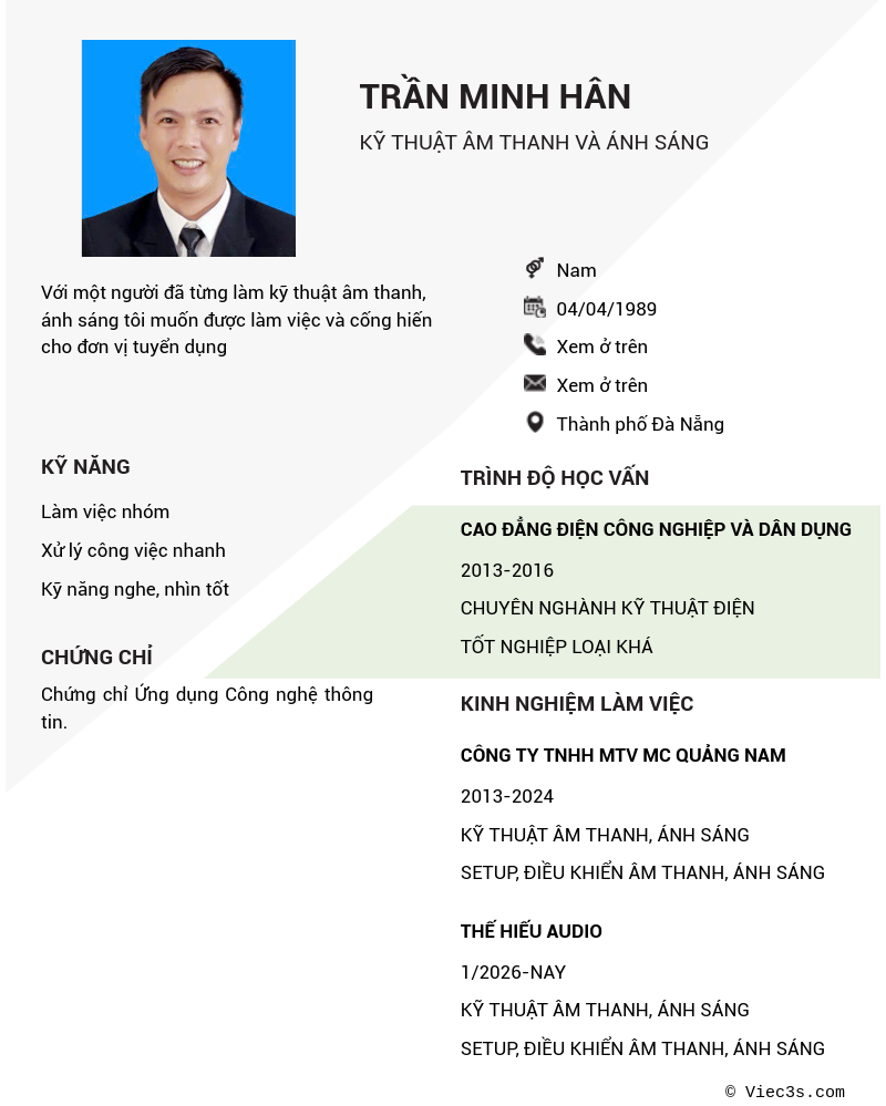CV ứng viên