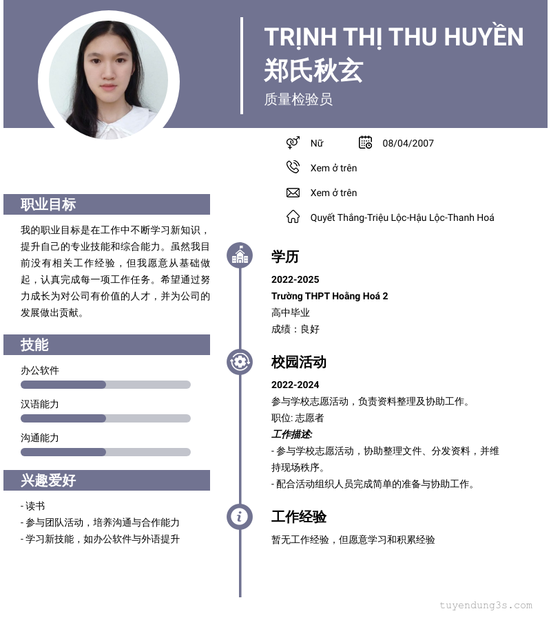 CV ứng viên