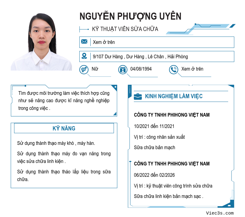CV ứng viên