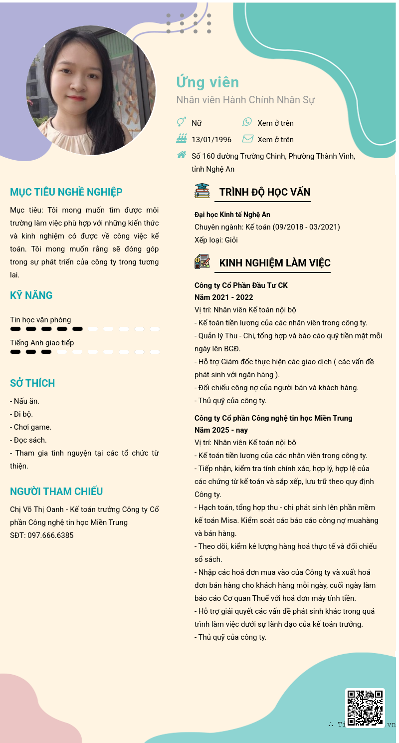 CV ứng viên