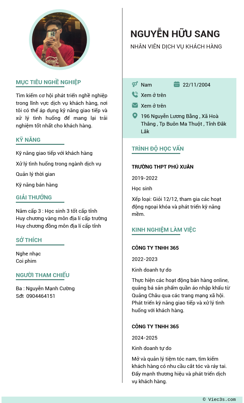 CV ứng viên