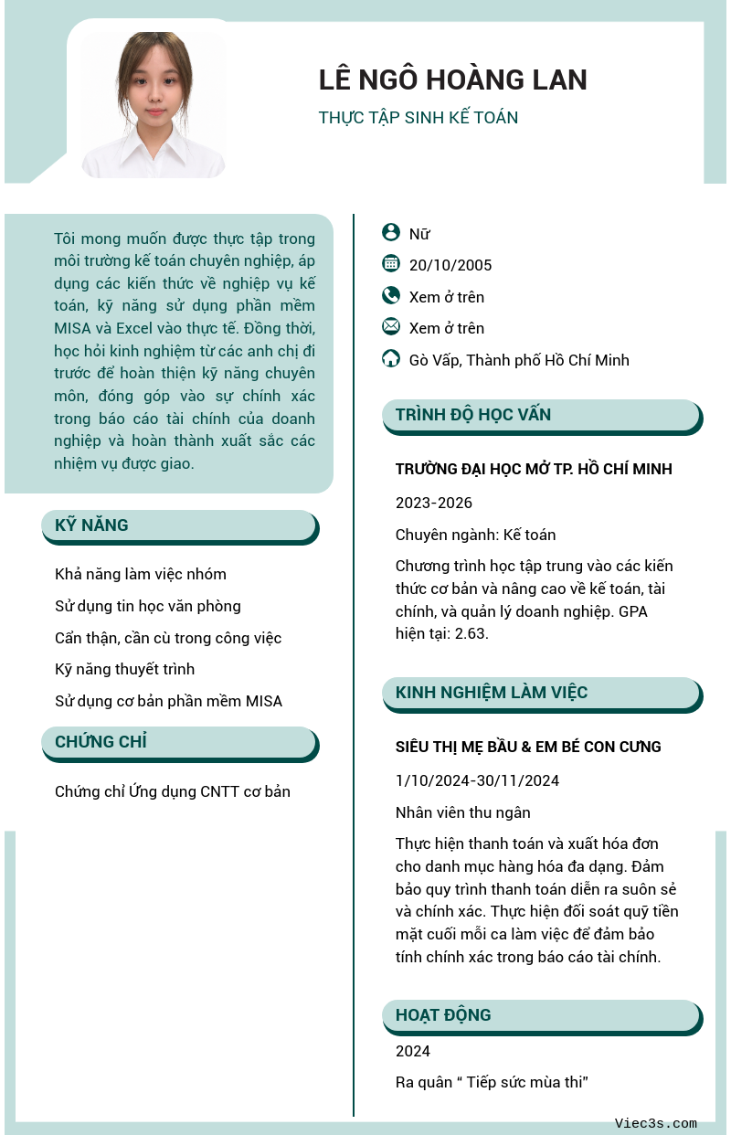 CV ứng viên