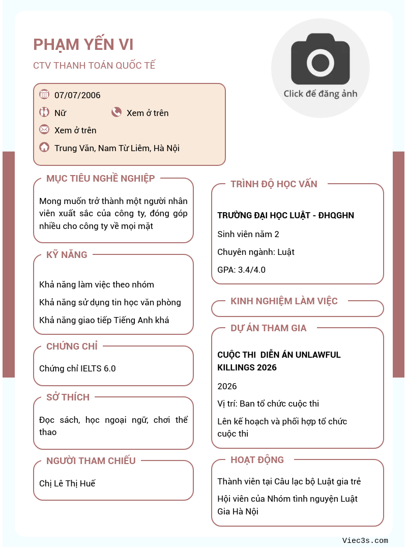CV ứng viên