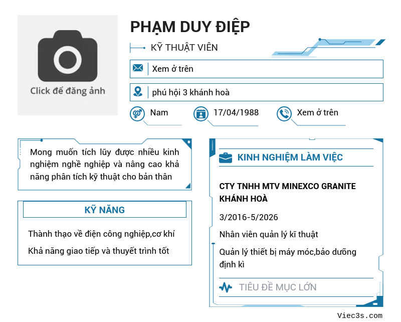 CV ứng viên