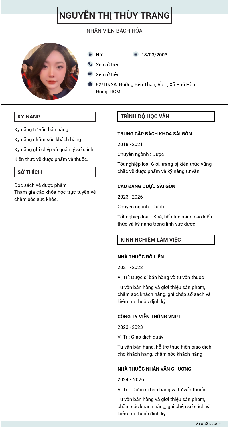 CV ứng viên