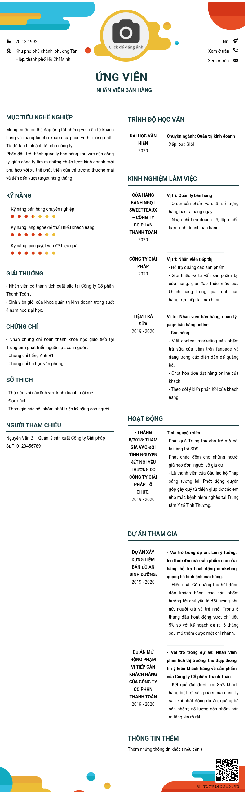 CV ứng viên