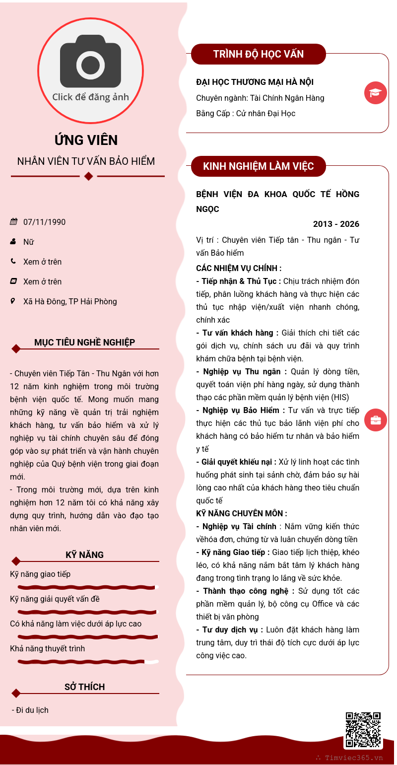 CV ứng viên