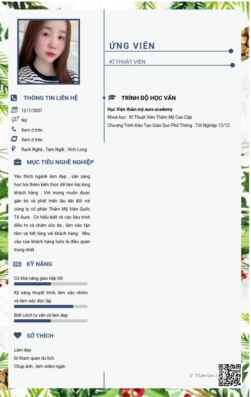 CV ứng viên