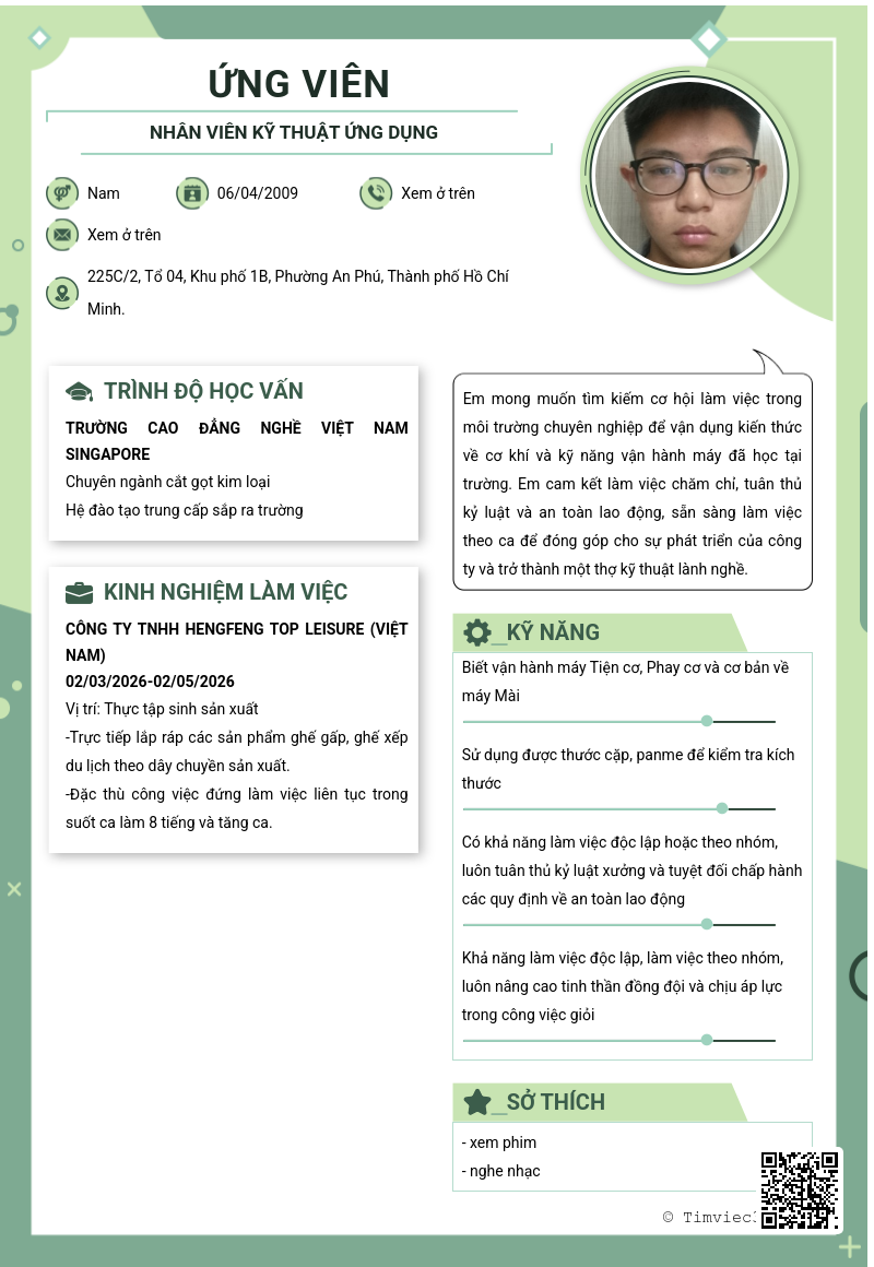 CV ứng viên