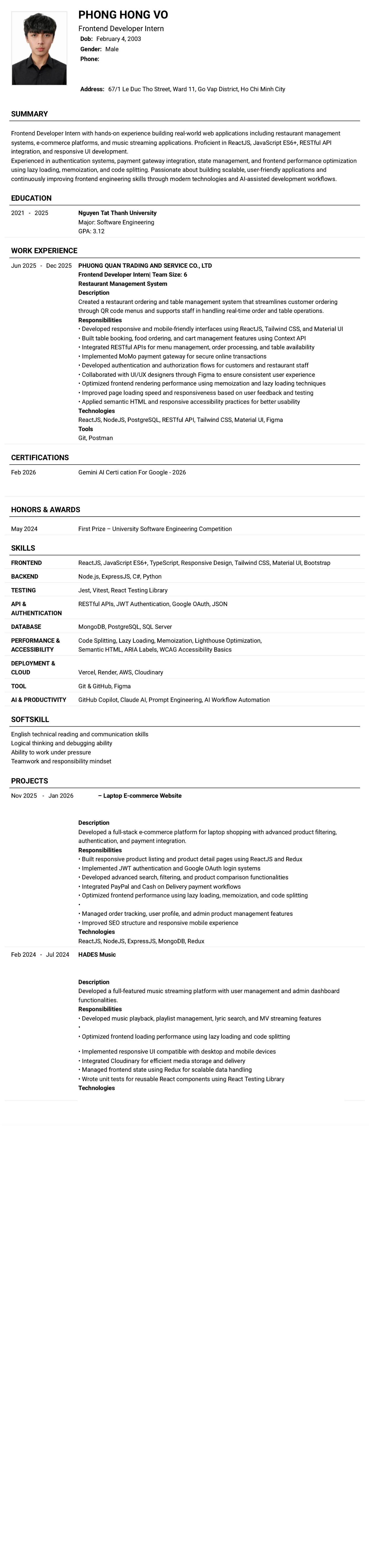 CV ứng viên