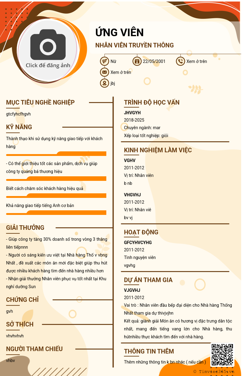 CV ứng viên