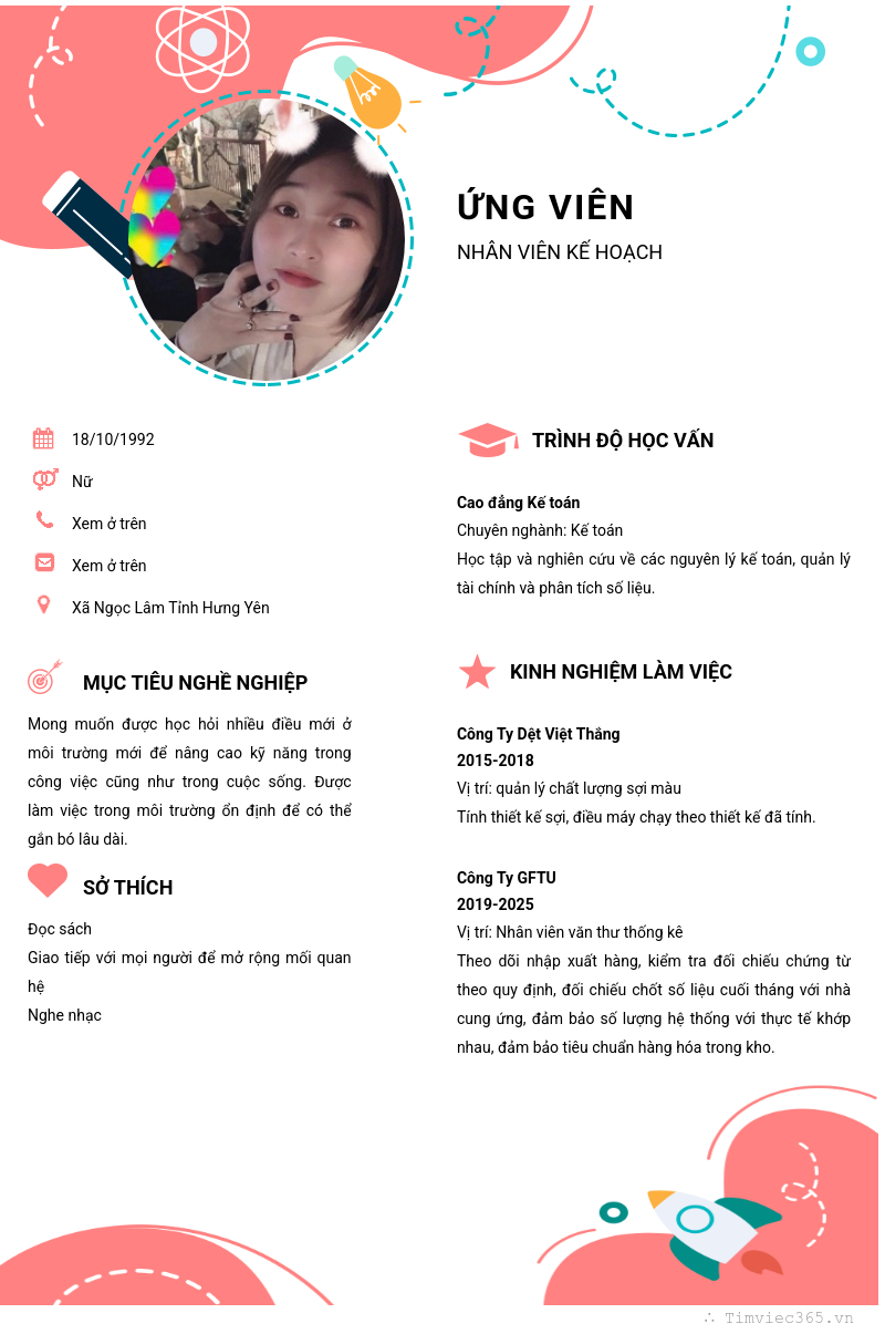 CV ứng viên