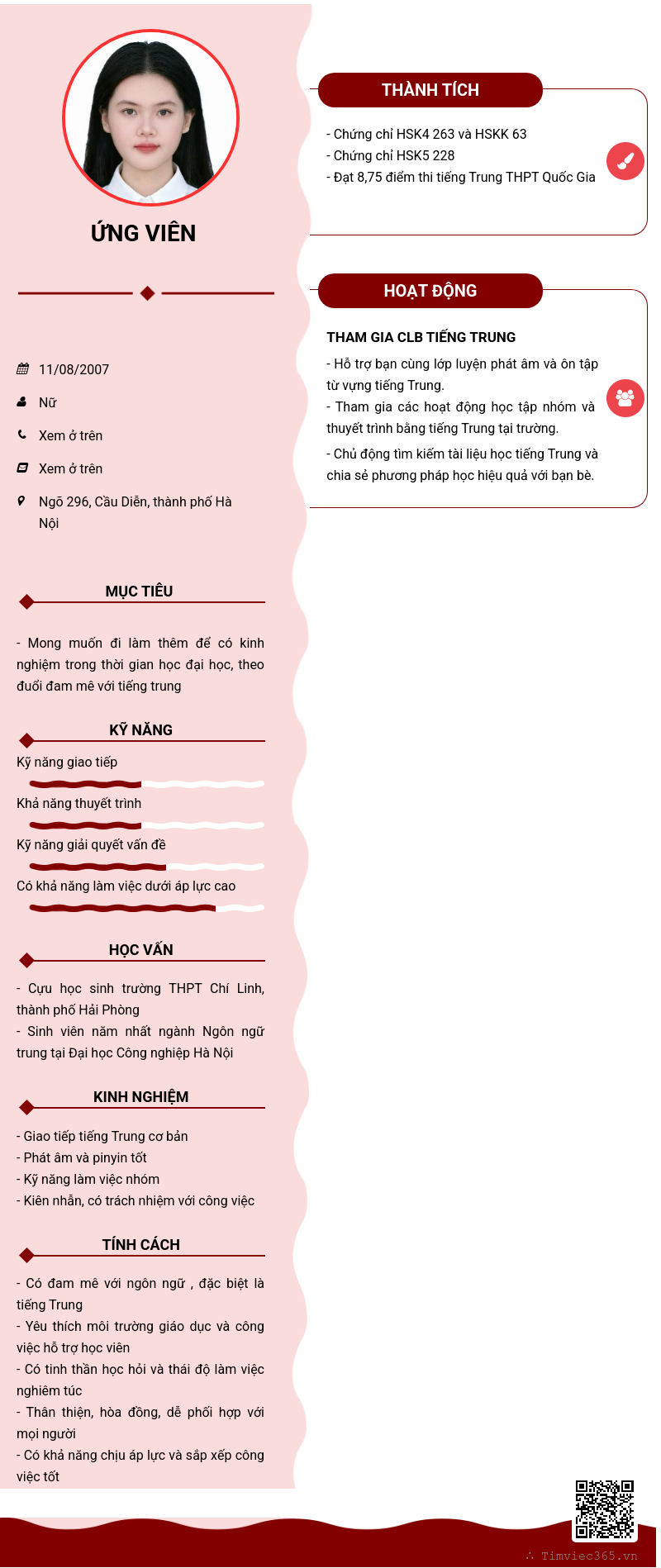 CV ứng viên